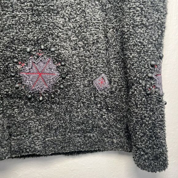 Woolrich Onyx Vest Fleece Winter Embroidered Embellished Gray Women Size M - Picture 3 of 8